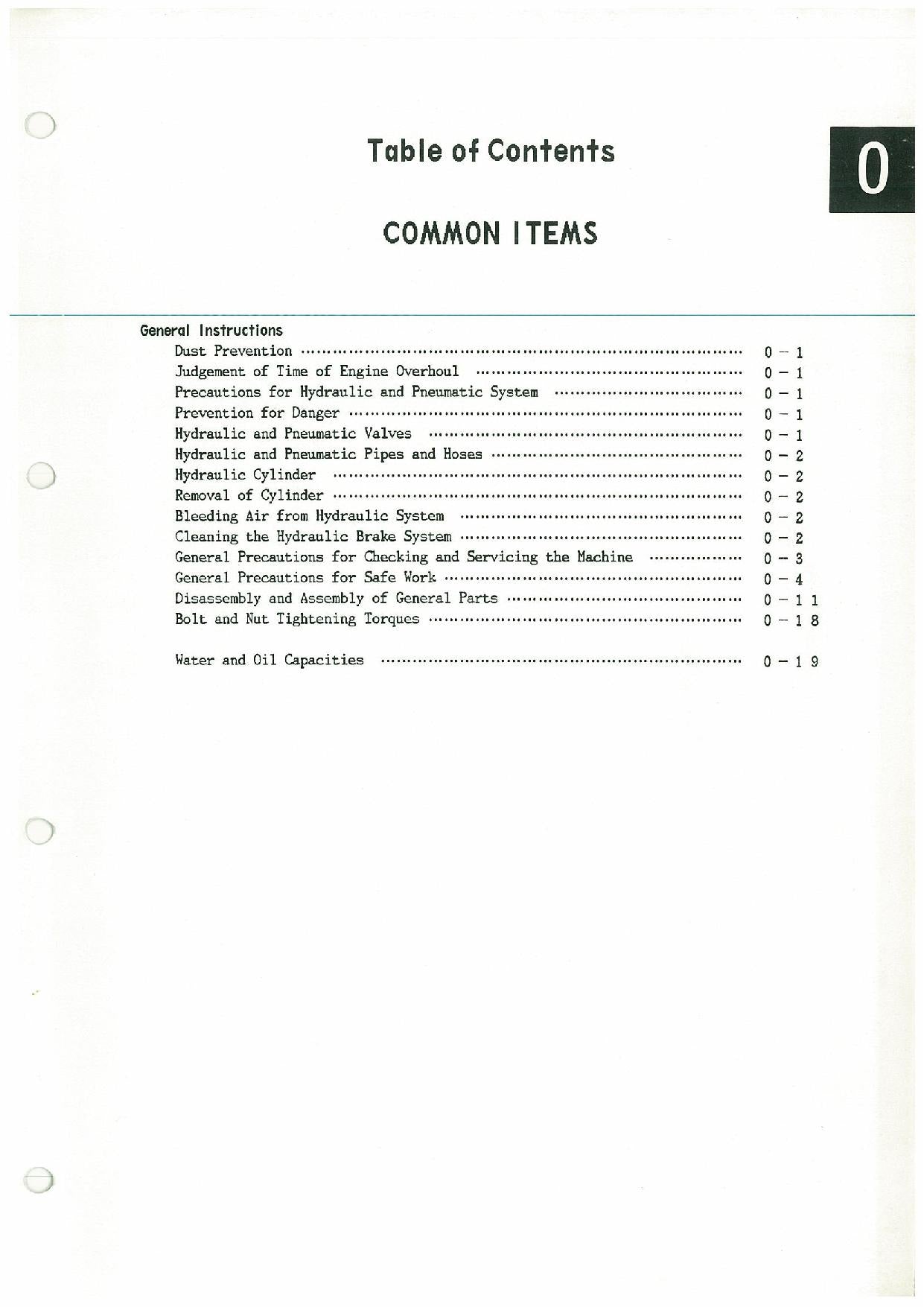 Hitachi FL270-1 Wheel Loader Workshop Manual