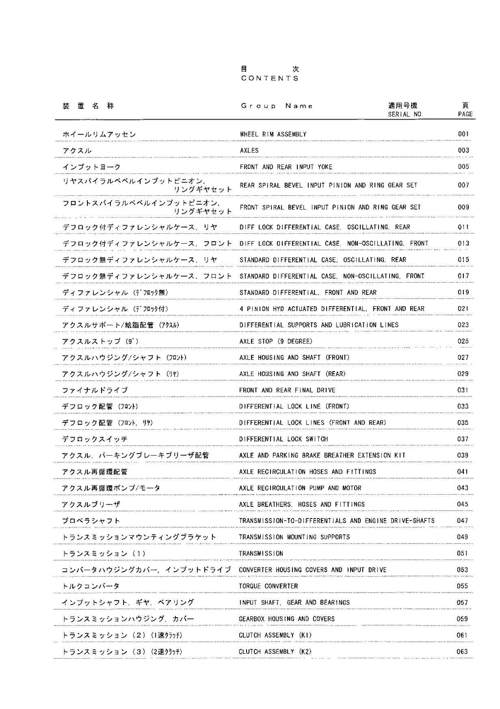 Hitachi LX150-5 Wheel Loader Parts Catalog Manual SN 003101-up