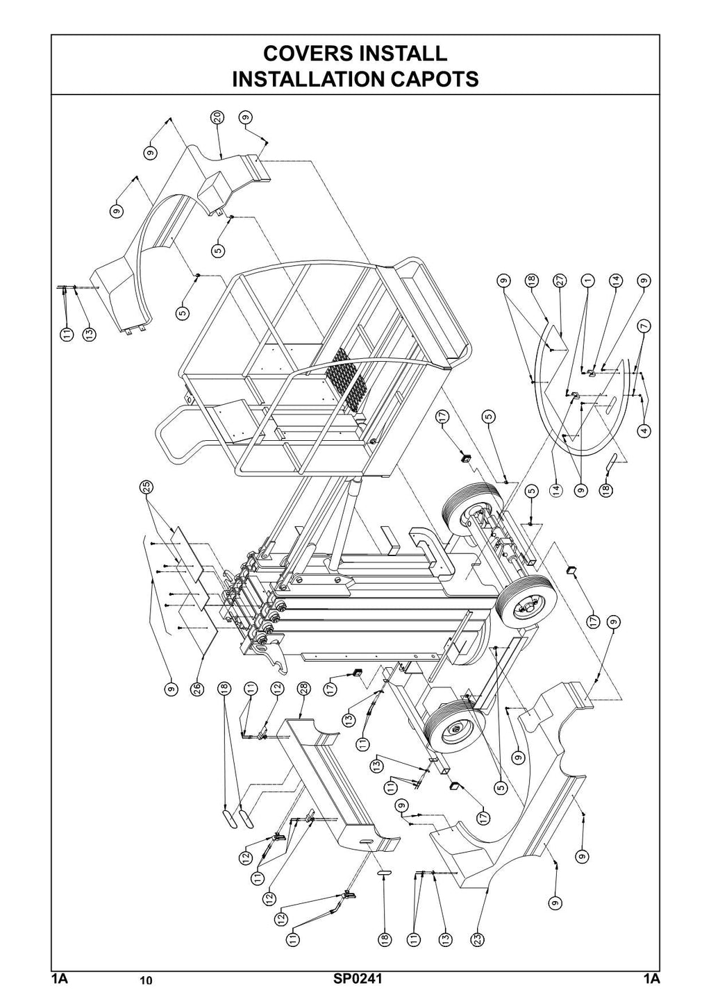 TOUCAN 1100 Vertical Lift Parts Catalog Manual MA013207 Multi language