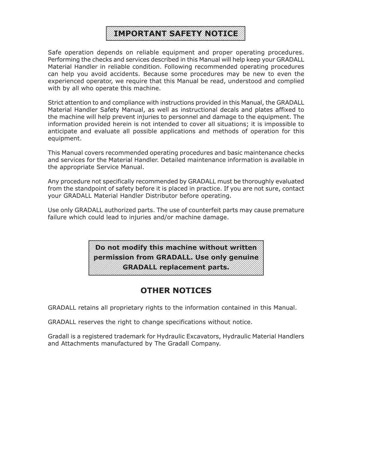 Servicio de operación del manipulador telescópico GRADALL JLG 534D-10 534D-9