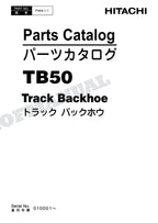 HITACHI TB50 Track Backhoe Track Backhoe Parts Catalog Manual