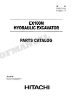 HITACHI EX100M Excavator Parts Catalog Manual SN 02001-