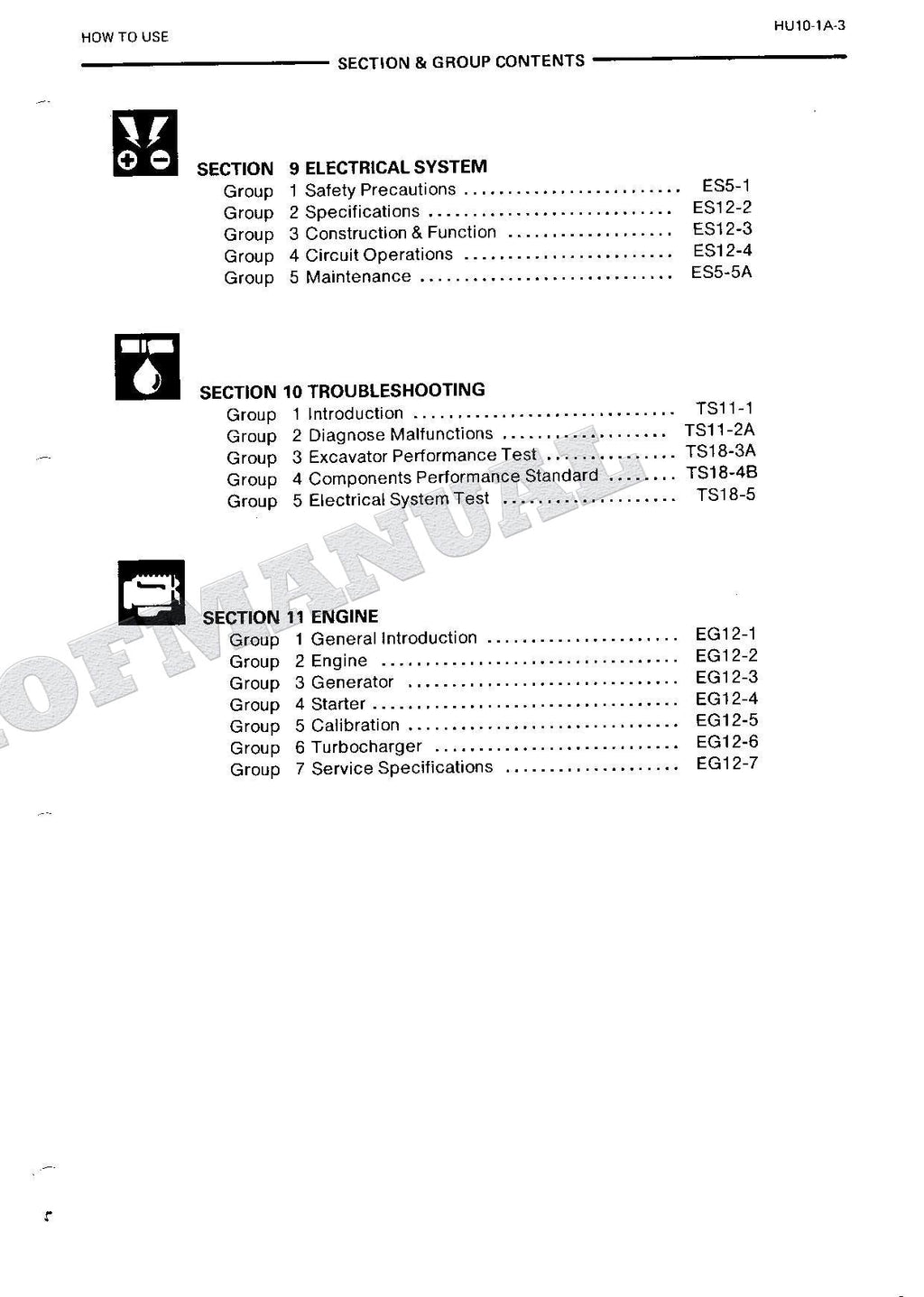 HITACHI EX270 Hudraulic Excavator Repair Service Manual