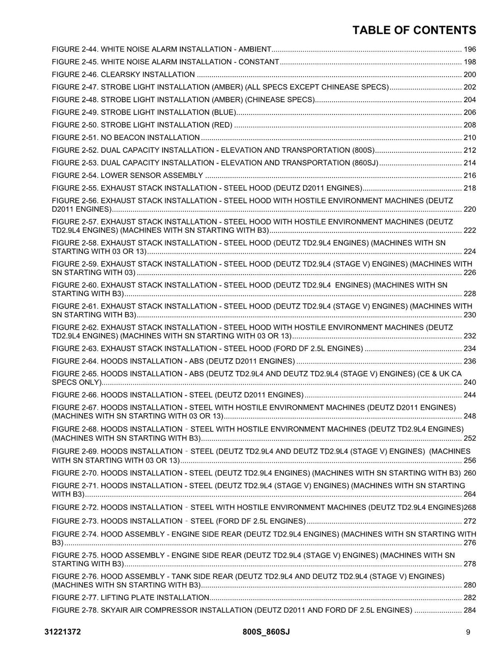JLG 800S 860SJ Boom Lift Parts Catalog Manual 31221372