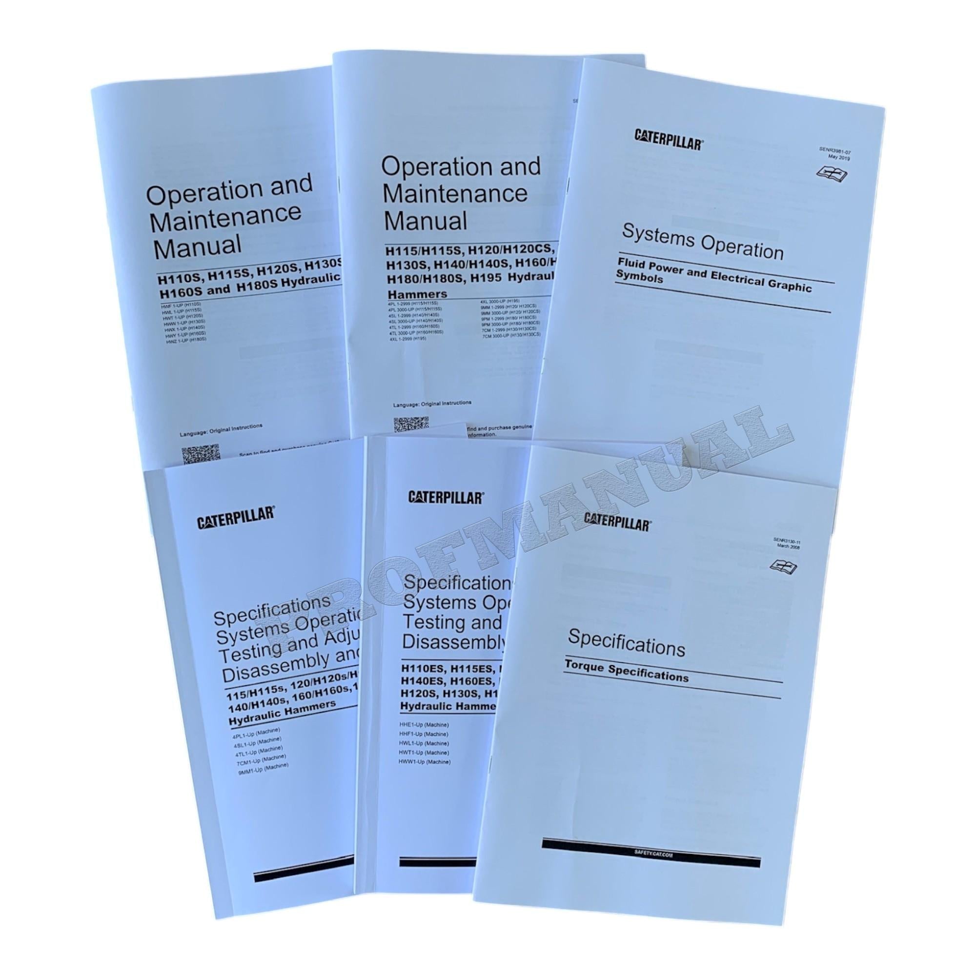 Manual de servicio del martillo hidráulico Caterpillar H115-H115S H120-H120CS H130-H130S