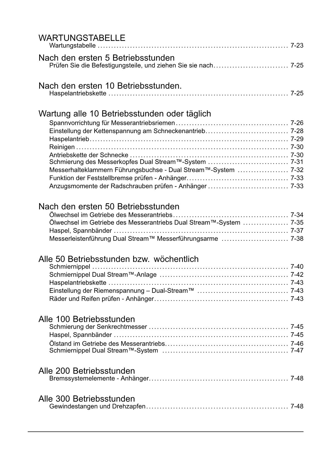 New Holland 760CG Schneidwerk Betriebsanleitung Ab 8186