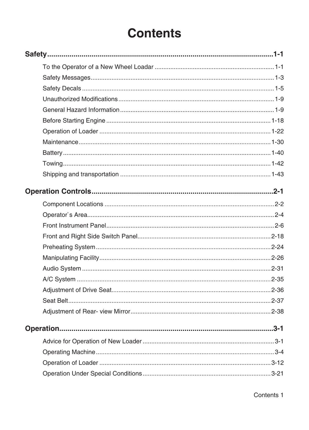 Hyundai HL635AL WHEEL LOADER Operators Maintenance Manual