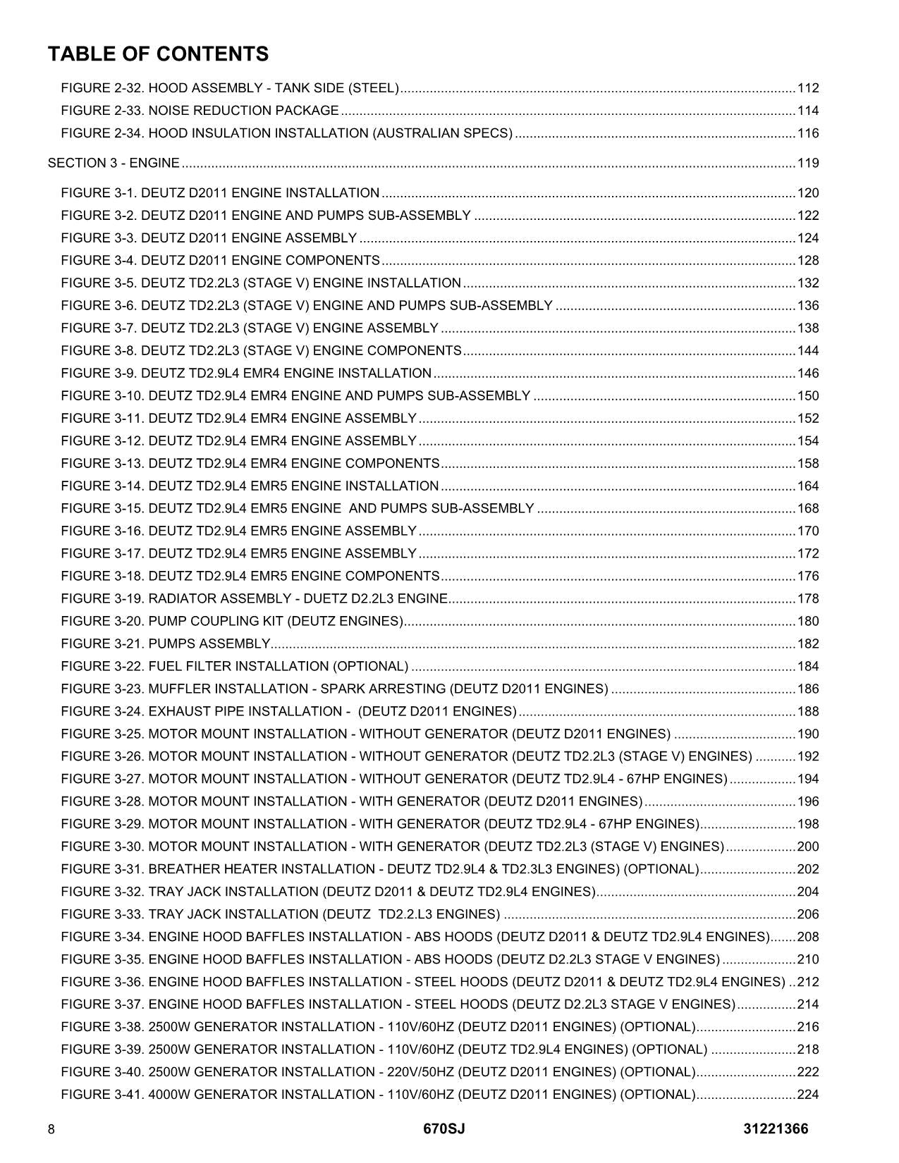 Manual del catálogo de piezas del elevador de pluma JLG 670SJ SL