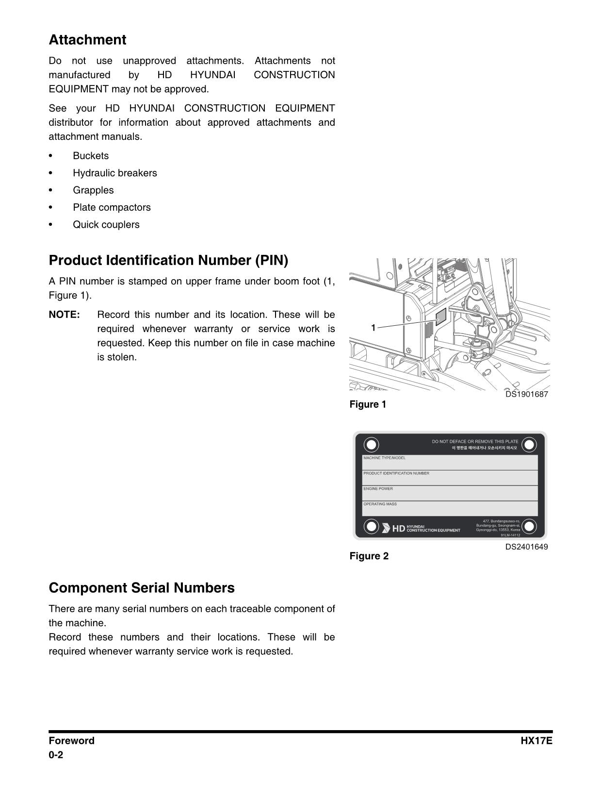Hyundai HX17E CRAWLER EXCAVATOR Operators Maintenance Manual