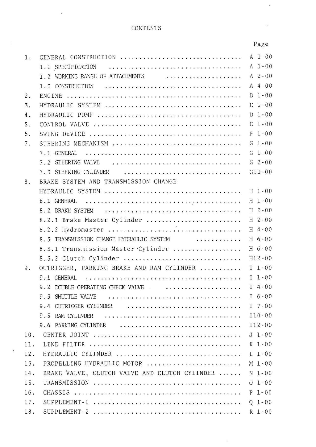 HITACHI WH03 Excavator Service Manual