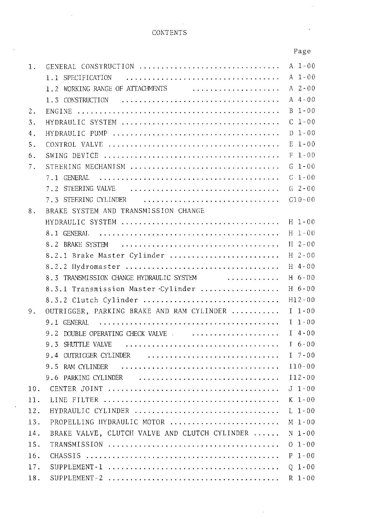 HITACHI WH03 Excavator Service Manual