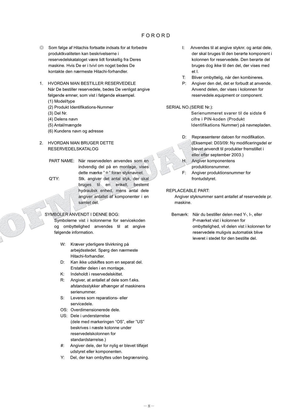 HITACHI ZAXIS ZX160LC-6 Equipment Component Excavator Parts Catalog Manual