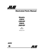 JLG 15DVL 15DVSP 20DVL 20DVSP Vertical Mast Parts Catalog Manual 3121137