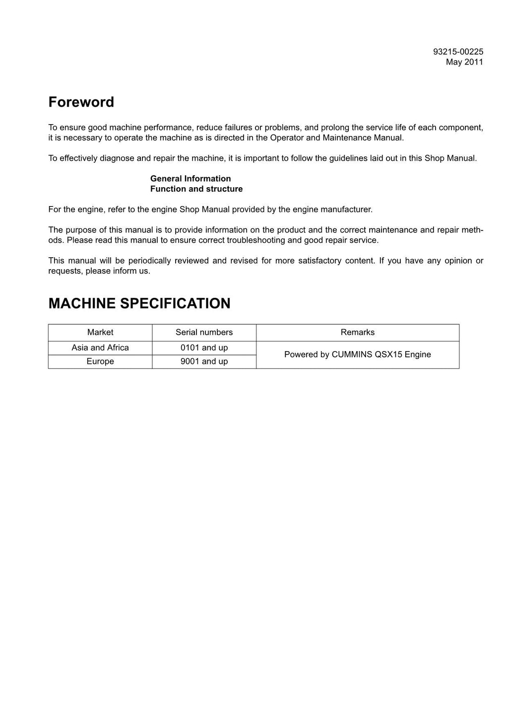 Hitachi ZW370-G Wheel Loader Technical Manual Operational Principle