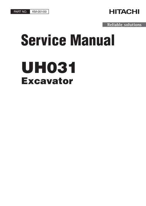 HITACHI UH031 EXCAVATOR SERVICE MANUAL
