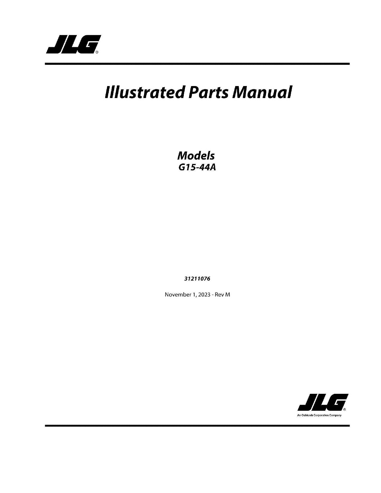 Manual del catálogo de piezas del manipulador telescópico JLG G15-44A