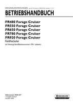 New Holland FR480 FR550 Forage Cruiser Mähdrescher Betriebsanleitung