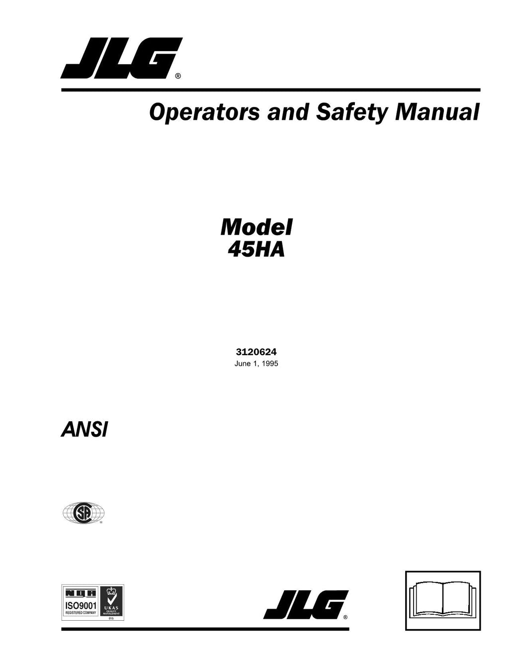 Manual del operador de mantenimiento y operación de la plataforma elevadora JLG 45HA