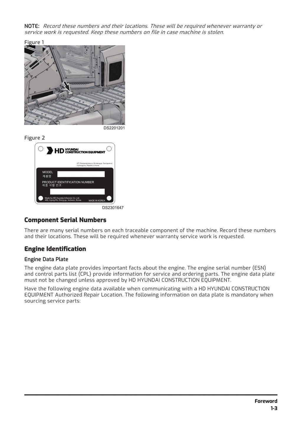 Hyundai HD100 DOZER Operators Maintenance Manual