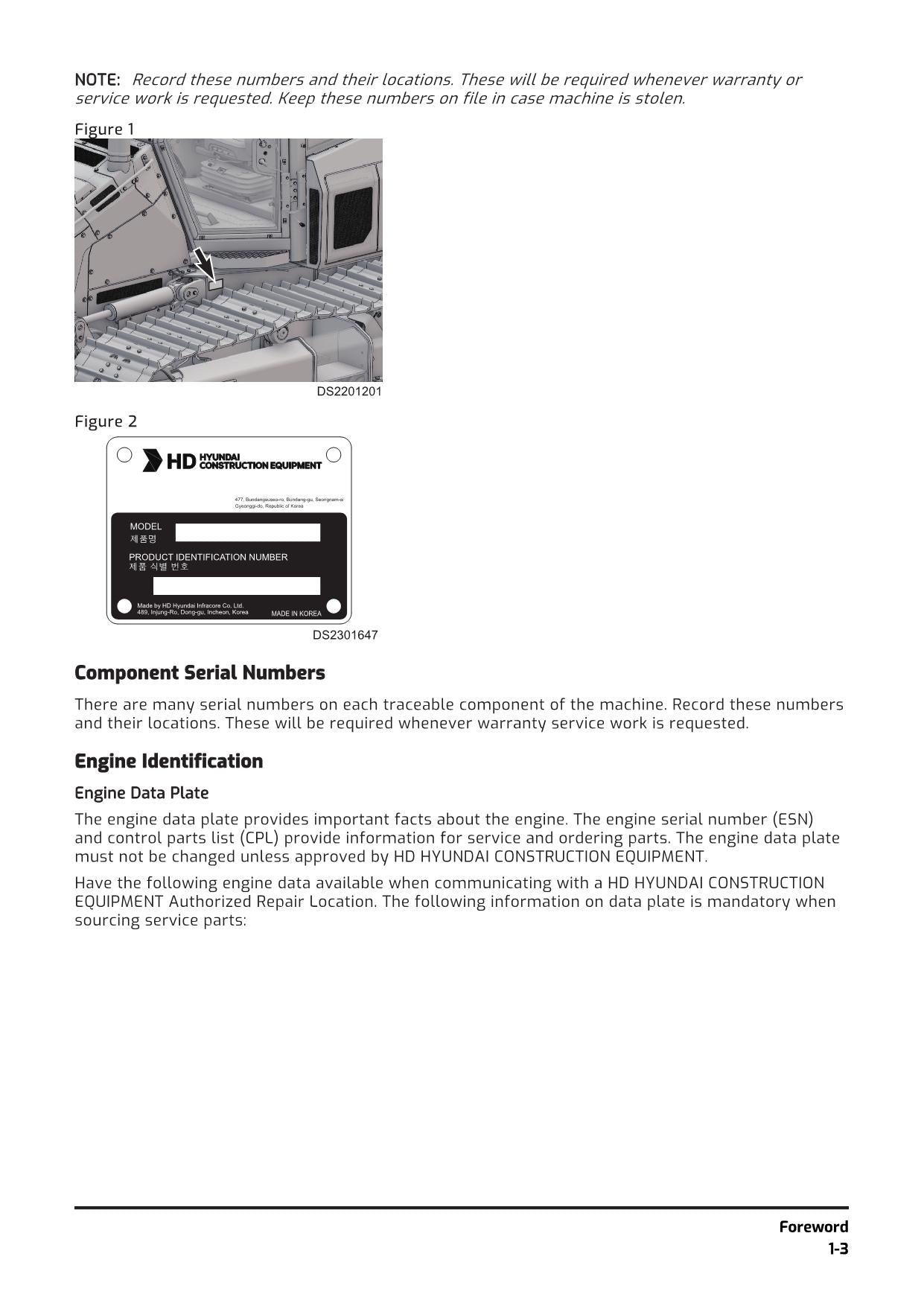 Hyundai HD100 DOZER Operators Maintenance Manual