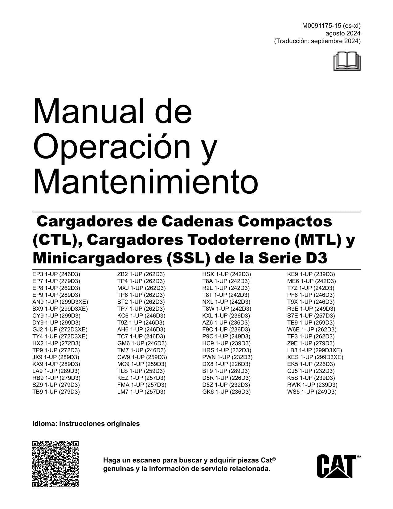 Caterpillar 226D3 232D3 236D3 239D3 242D3 246D3 Cargador Manual de Operación