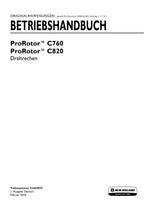 New Holland PROROTOR C760 C820 Drehrechen Betriebsanleitung