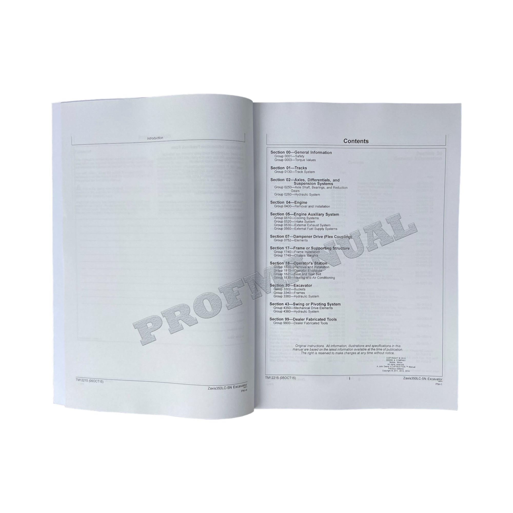 HITACHI ZAXIS 350LC-5N EXCAVATOR REPAIR SERVICE MANUAL + !BONUS!