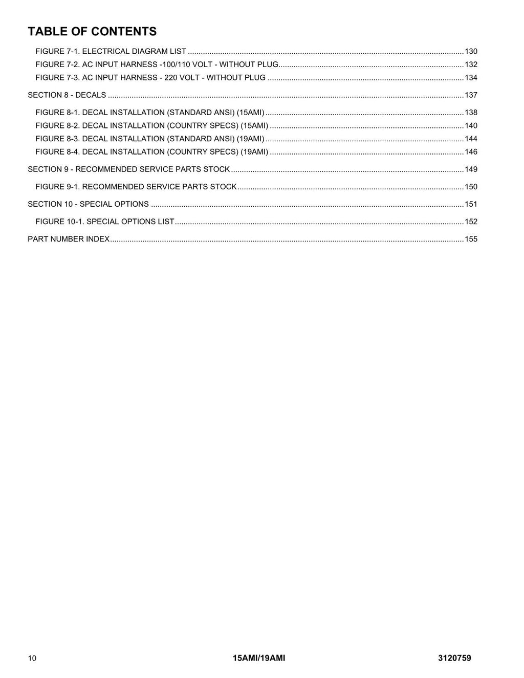 JLG 15AMI 19AMI Vertical Mast Parts Catalog Manual