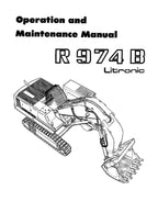 Liebherr R974 B Litronic Excavator Operators manual