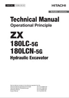 HITACHI ZX180LC-5G ZX180LCN-5G Excavator Operational Principle Technical Manual