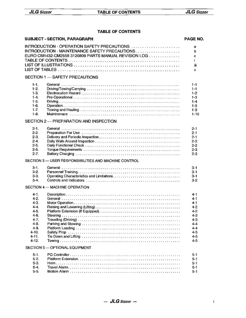 JLG CM1432 CM1432PLUS CM1732 Scissor Lift Operation Parts Service Manual