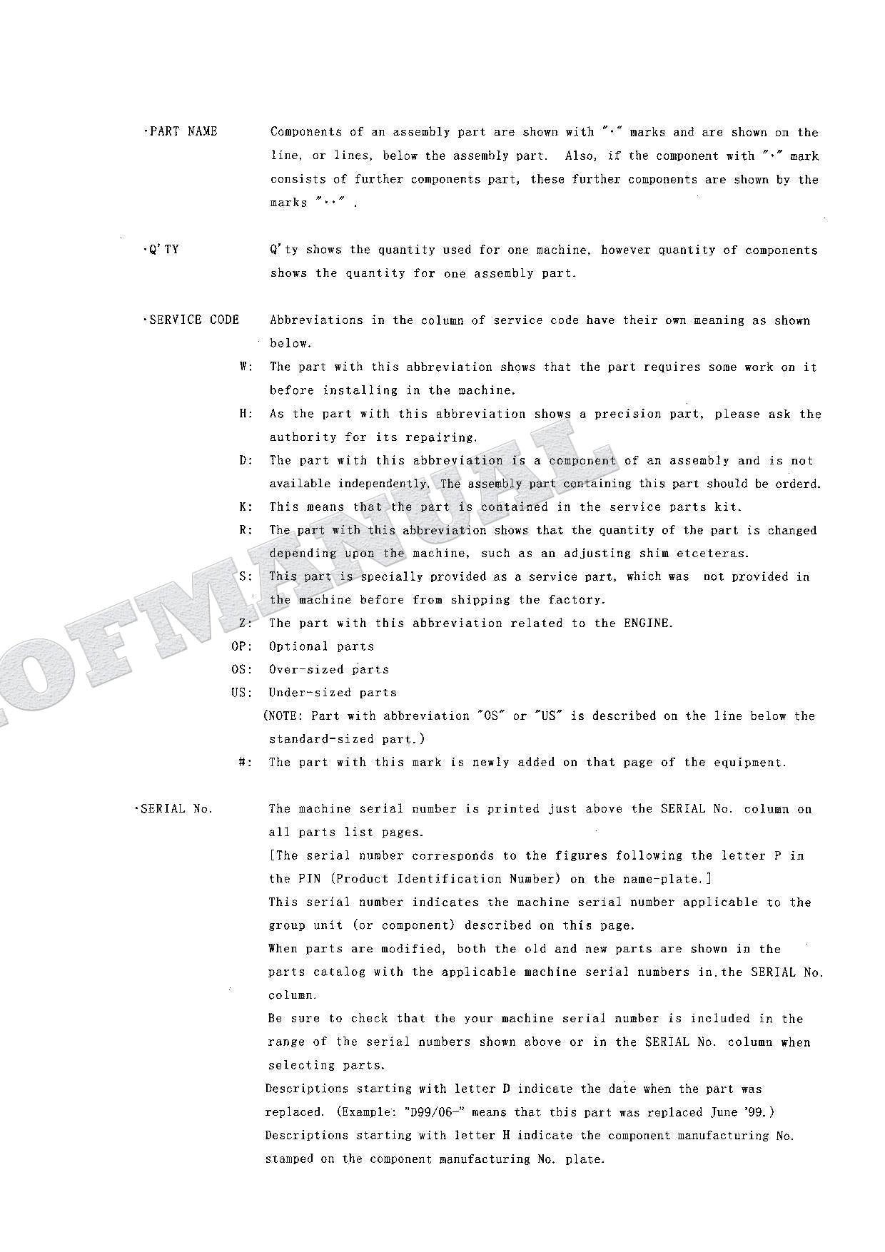 HITACHI EX80U Excavator Parts Catalog Manual SN 010001-