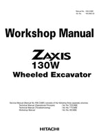HITACHI ZAXIS ZX130W Excavator Workshop Service Manual