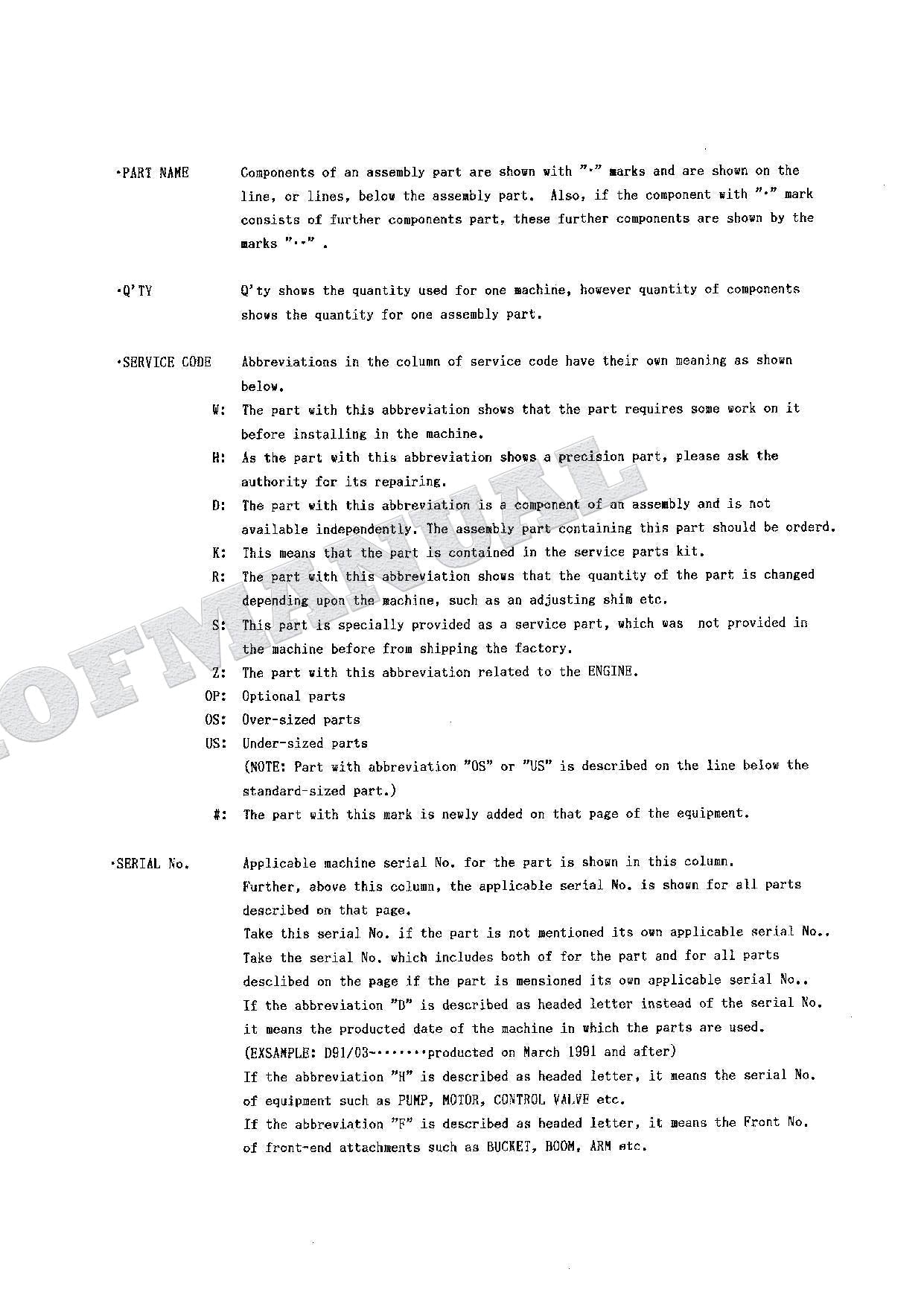 HITACHI EX100WD-2 Excavator Parts Catalog Manual SN 2003-