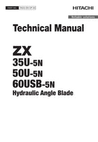Hitachi ZX35U-5NZX50U-5NZX60USB-5N Angle Blade Service Manual with Schemes