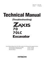 HITACHI ZX70 ZX70LC Excavator Troubleshooting +Schematic Technical Manual