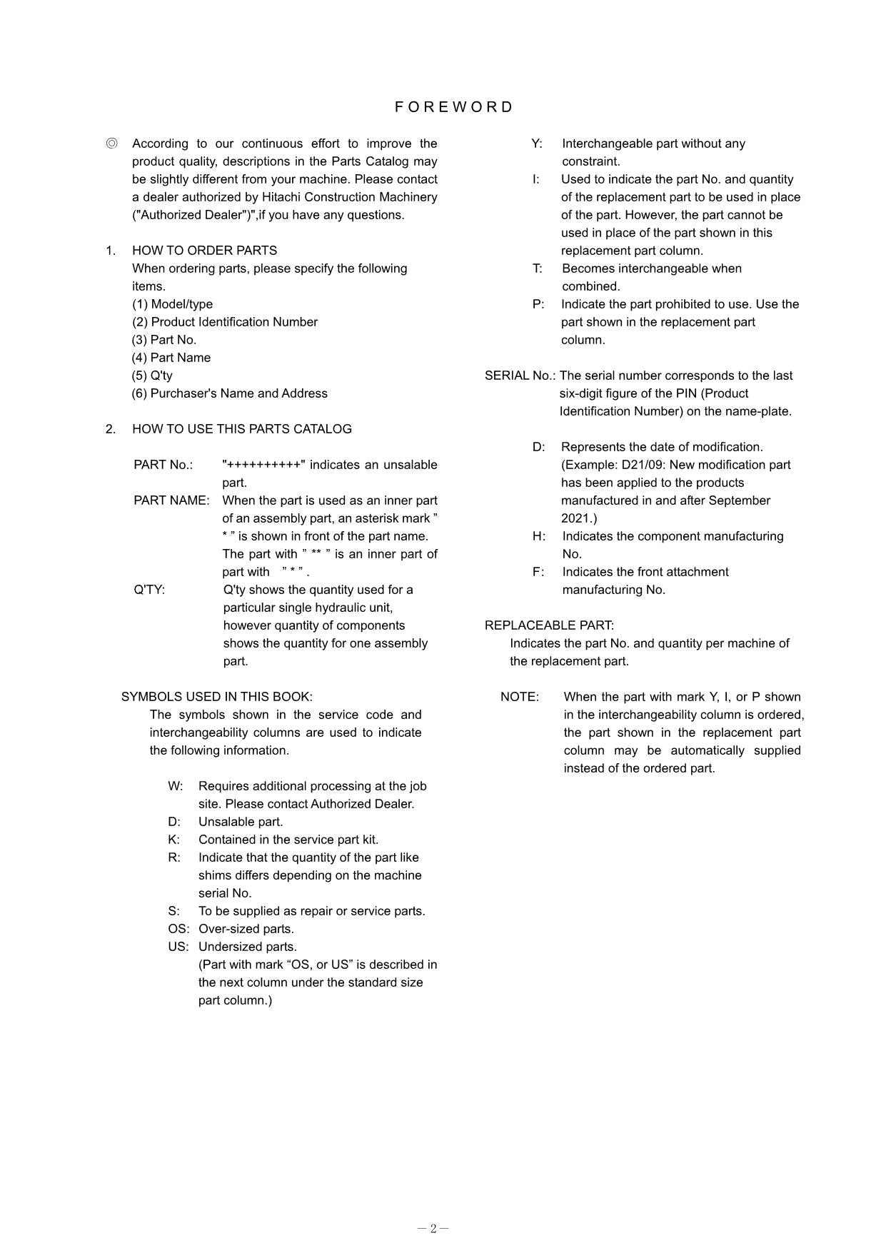 Hitachi ZW550-6 Equipment Component Wheel Loader Parts Catalog Manual