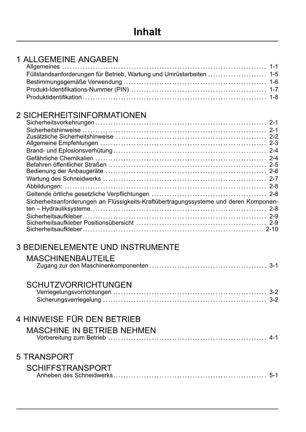 New Holland 300FP 380FP Schneidwerk Betriebsanleitung Ab 3489