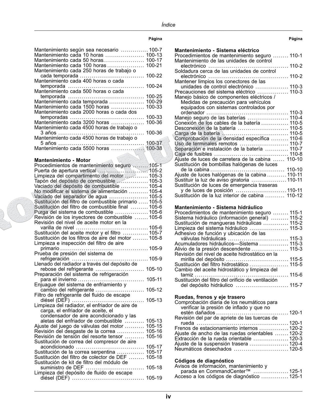 John Deere W235R W260R hileradora Manual del Operador Español SN -509999
