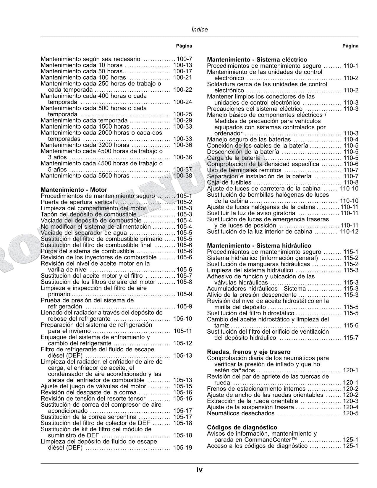 John Deere W235R W260R hileradora Manual del Operador Español SN -509999
