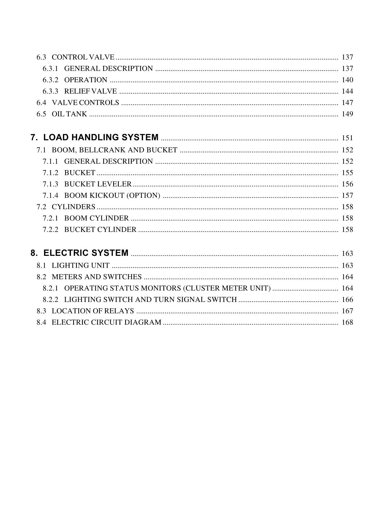 Hitachi LX70-7 LX80-7 Wheel Loader Technical Manual +Schematics T077E-00