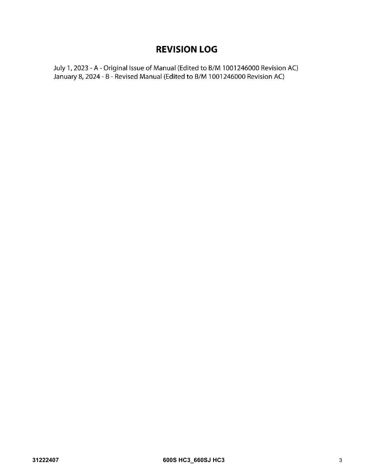JLG 600S HC3 660SJ HC3 Boom Lift  Parts Catalog Manual