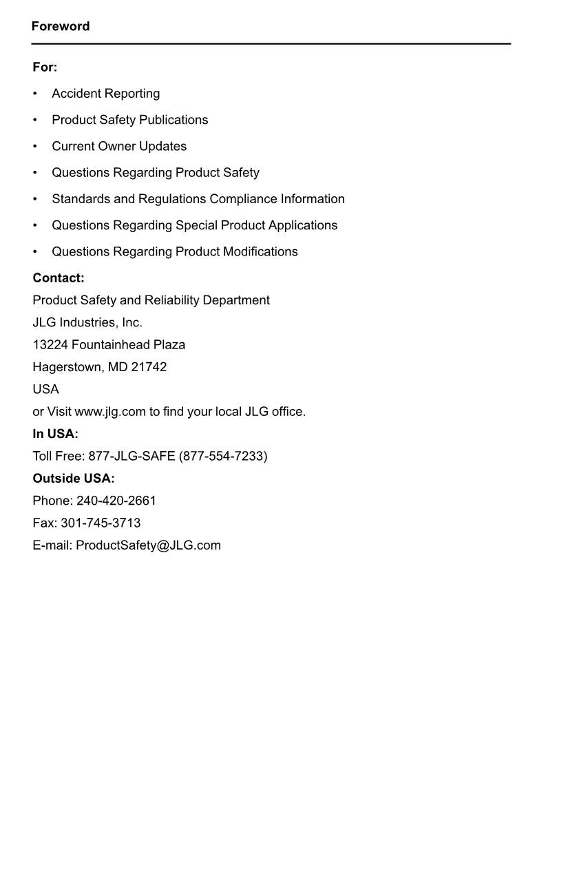 Manual del operador de plataformas elevadoras JLG EC600SJ EC600SJP H600SJ H600SJP 31223172