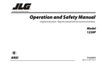 JLG 1230P Vertical Mast Maintenance Operation Operators Manual