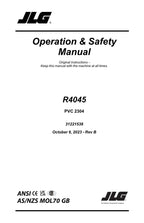 JLG R4045 Scissor Lift Maintenance Operation Operators Manual 31221538