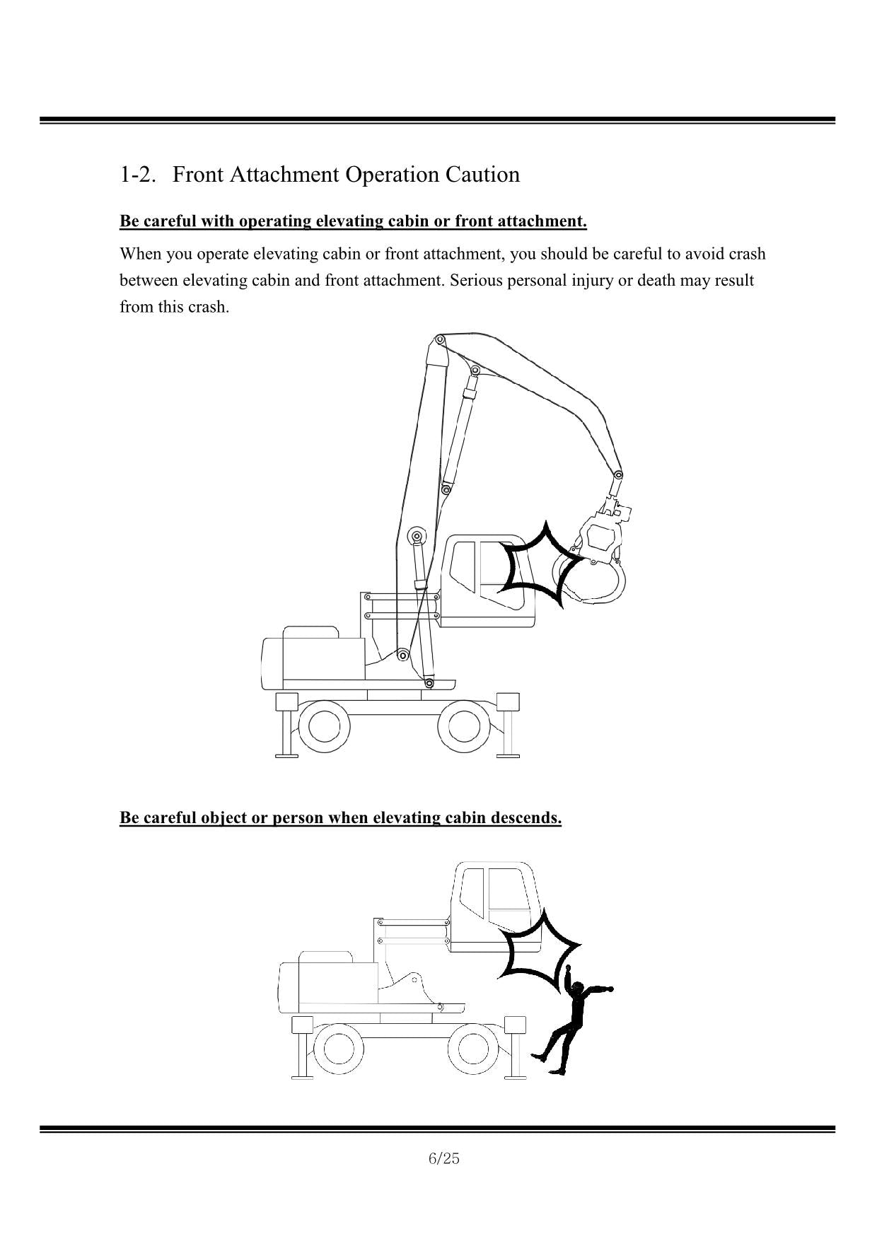 Hyundai HW250 MH WHEELED EXCAVATOR Operators Maintenance Manual