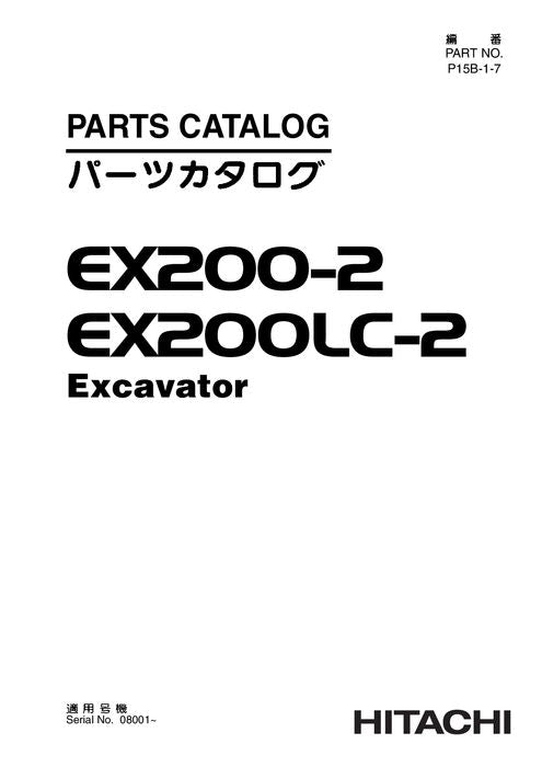 Manual del catálogo de piezas de la excavadora Hitachi EX220-2 EX220LC