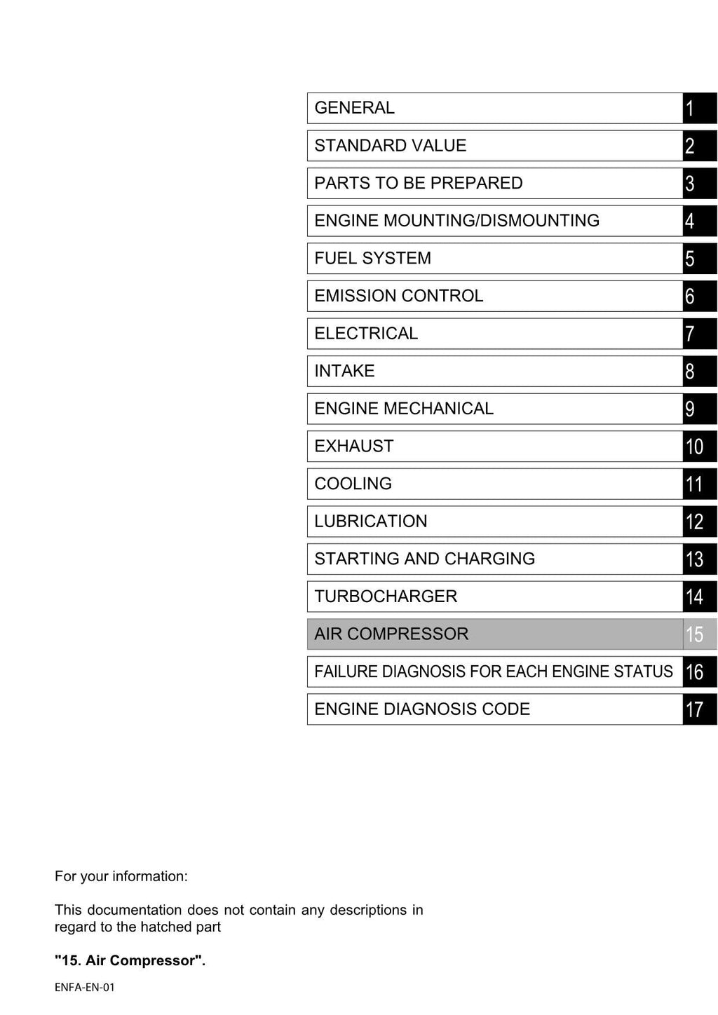 Hitachi E13C-VV Interim Tier 4 Compatible Wheel Loader Engine Manual