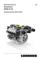 Liebherr D9508 A7-05 Dieselmotor Betriebsanleitung