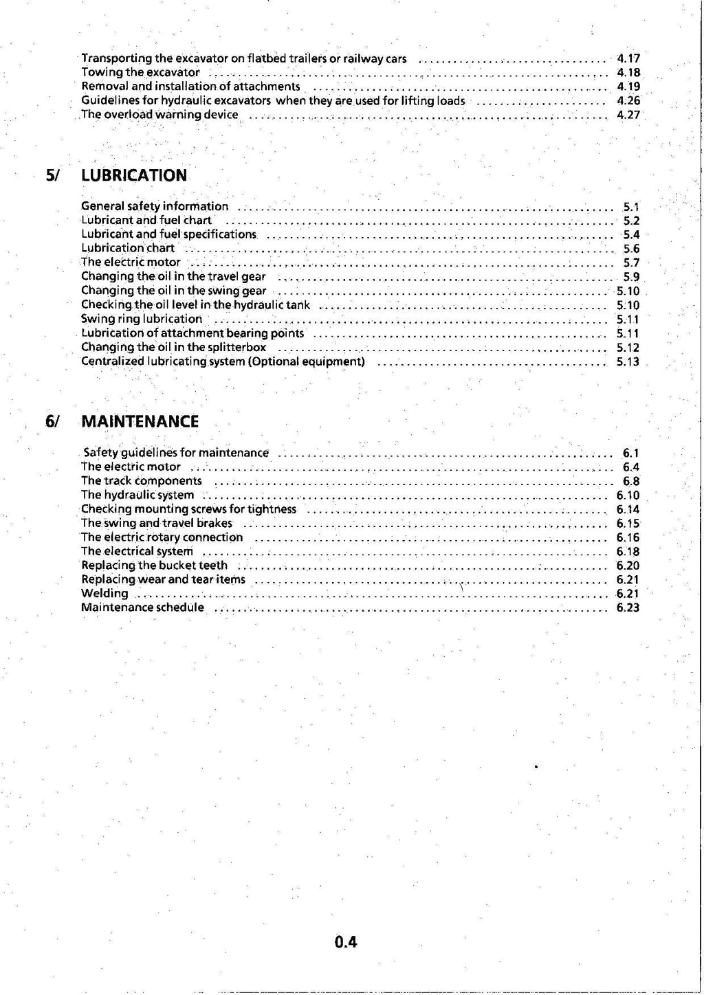 Liebherr R942 Litronic Excavator Operators manual serial 566/101
